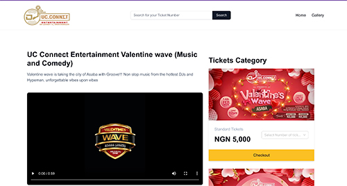 UC Connect Entertainment Website